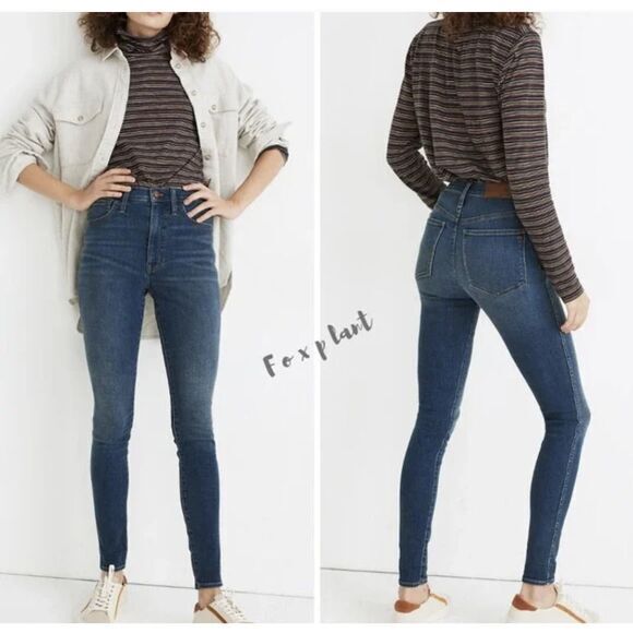Madewell 10" High-Rise Roadtripper Supersoft Jeans in Playford Wash, 25 - Picture 1 of 15